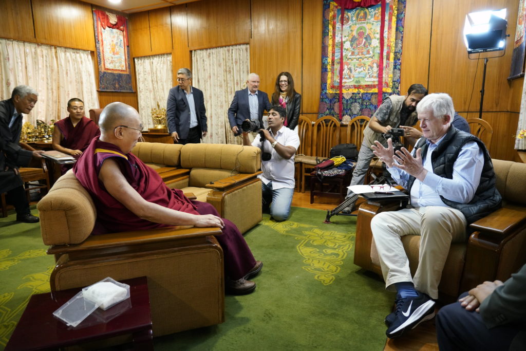 Paul Howard interviewing His Holiness the Dalai Lama